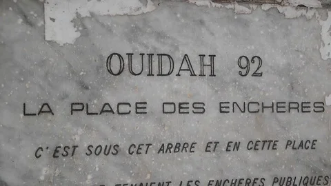 Place for slave auctions stone Video stock 81127196