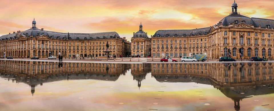The place of the stock exchange in Bordeaux in New Aquitaine, France Stock Photos