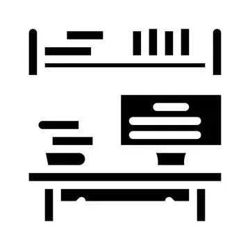 Place to study glyph icon vector illustration Stock Illustration