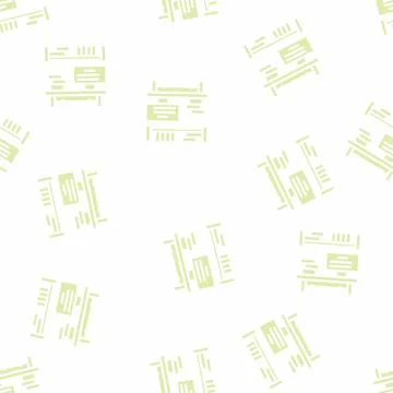 Place to study glyph vector seamless pattern Illustrazione stock