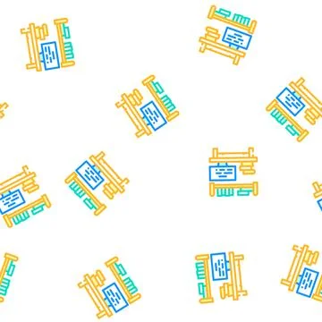 Place to study vector seamless pattern Stock Illustration