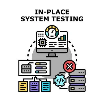 In place system testing evaluating software functionality and performance 库存插图
