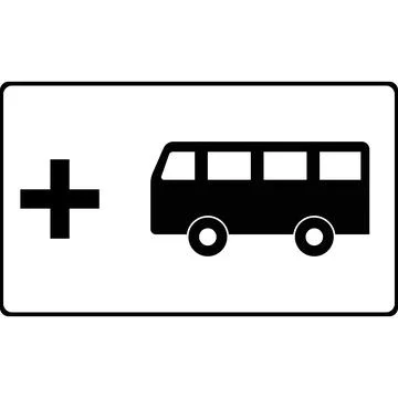 The place of transfer of vehicles at the bus. Stock-Illustration