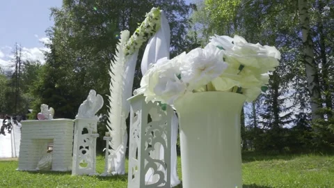 The place of the wedding celebration Stock Footage 163567243