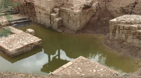Place where Jesus was baptized Stock Footage 8776764