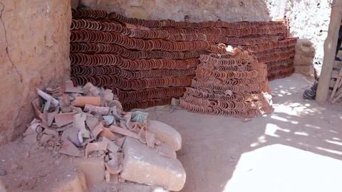 The place where the raw clay comes from Stock Footage 124590752