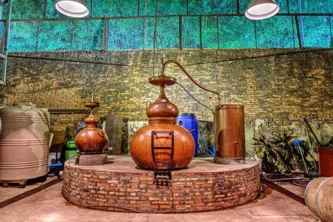 Place where the rum is brewed 库存照片