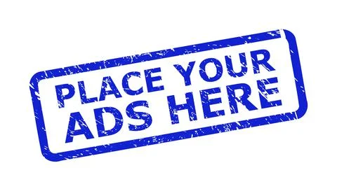 PLACE YOUR ADS HERE Seal with Grunge Style and Rounded Rectangle Frame Stockillustratie