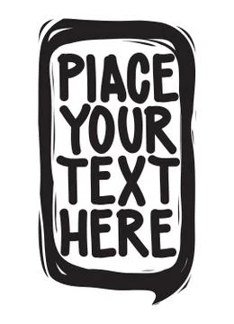 Place your text here. Speech bubble for your quote, text, good i Illustrazione stock