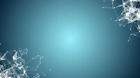 Place for your text. Plexus structures in the corners of the screen on a blue Stock Footage 115160676