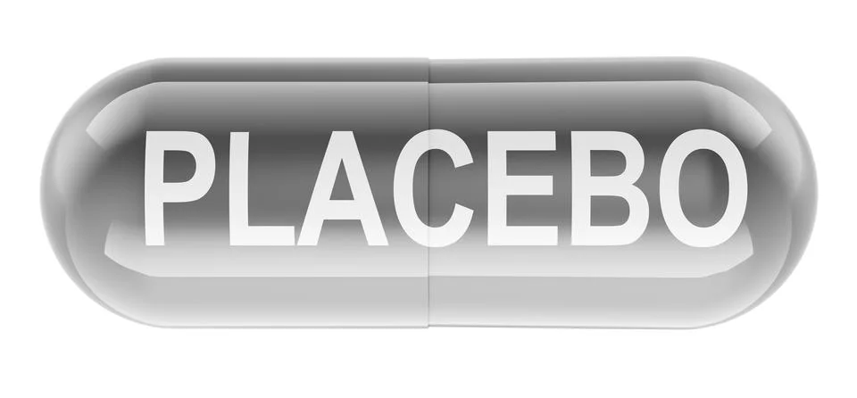 Placebo, capsule pill. 3D rendering Stock Illustration