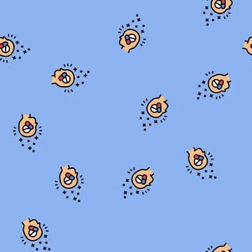 The placebo effect unsolved mystery vector seamless pattern 스톡 일러스트