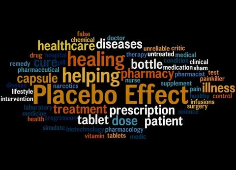 Placebo Effect, word cloud concept Stock Illustration