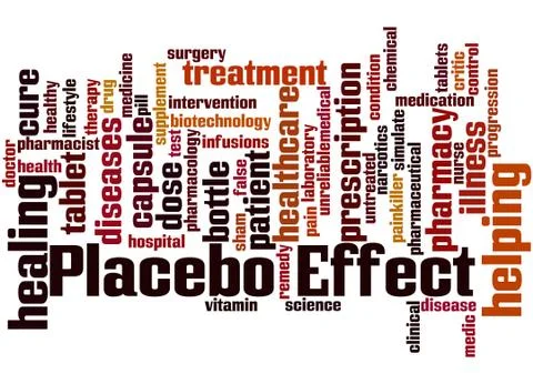 Placebo Effect, word cloud concept Illustrazione stock