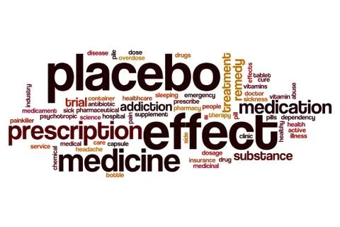 Placebo effect word cloud Illustrazione stock