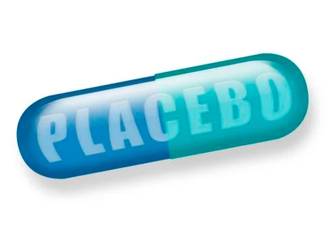 Placebo pill, artwork Stock Illustration