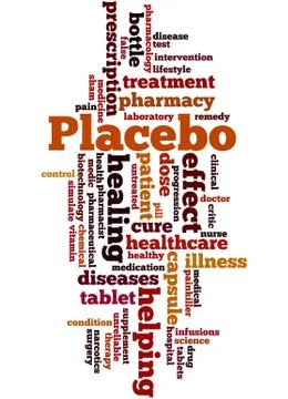 Placebo, word cloud concept Stock Illustration