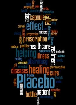 Placebo, word cloud concept Stock Illustration
