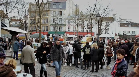 PlaceDuTertre1 with audio at 25fps Stock-Footage 43708688