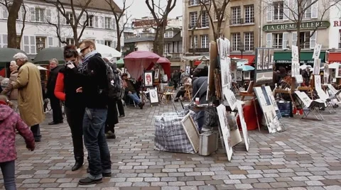 PlaceDuTertre2 with audio at 25fps Stock-Footage 43710664