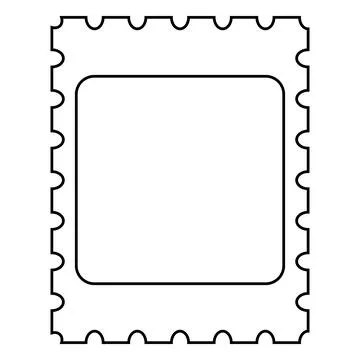 Placeholder frame ticket, coupon shape, vector sticker scan viewfinder black 스톡 일러스트
