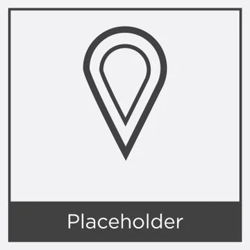 Placeholder icon isolated on white background Free Stock Illustration