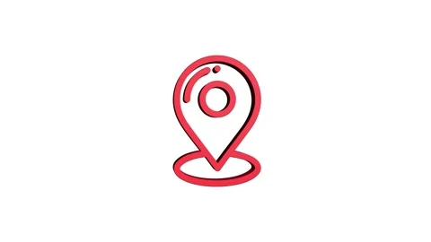 Placeholder location 3d pin map rotating animation spinning in background Video stock 313518057