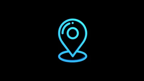 Placeholder location 3d pin map rotating animation spinning in background Video stock 313518065