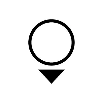 Placeholder map pointer outline icon isolated. Symbol, logo illustration for Stock Illustration