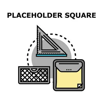 Placeholder square concept for graphic design Stock Illustration