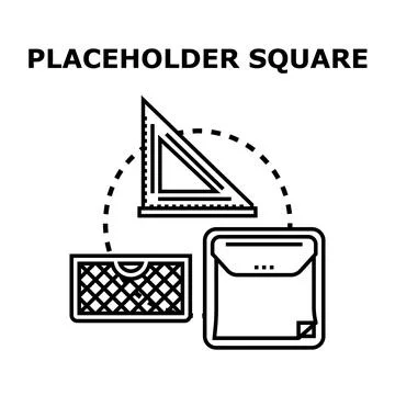 Placeholder square concept for graphic design Stock Illustration