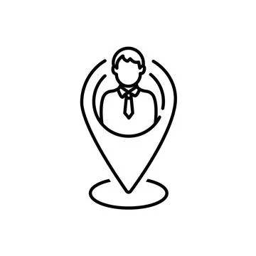 Placement icon. Trendy modern flat linear vector placement icon on white back Stock Illustration