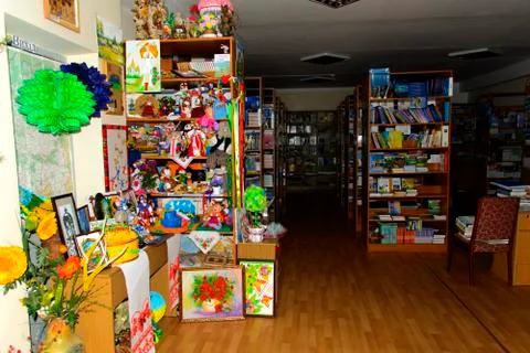 Placement of the library in Zhytomyr higher educational institution in Ukrain Stock Photos