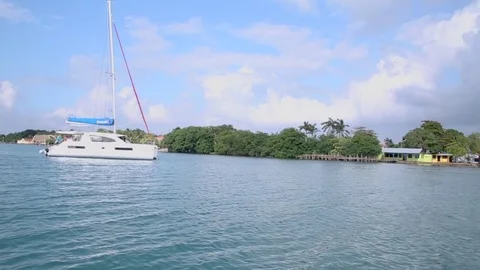 Placencia Pier, Belize Stock Footage 85292467