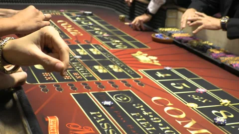 Placing Bets at a Craps Table Stock Footage 165133893