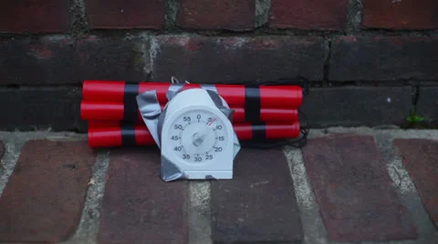 Placing a bomb building Stock Footage 22566430