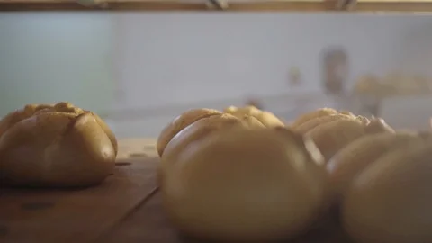 Placing breads Stock Footage 127506763