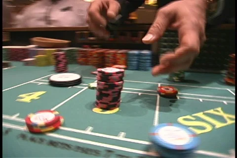 Placing craps bets 1 Stock Footage 109018