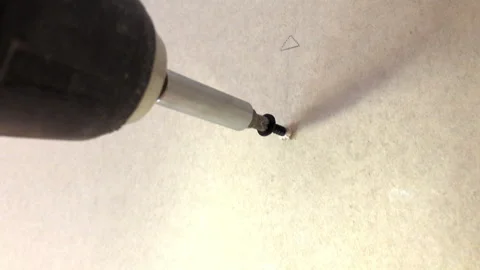 Placing drywall panel with metal screw Video stock 244233662