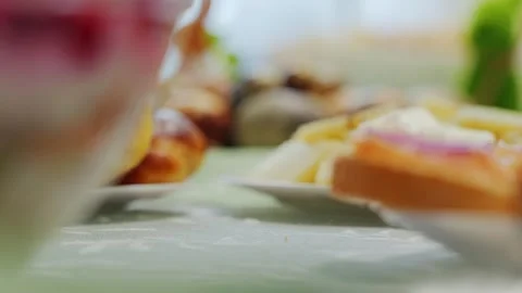 Placing Easter Bunny Decoration On Traditional Latvian Family Holiday Table Stock Footage 338346098