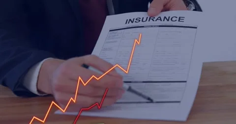 Placing insurance form, hands tracing rows and lifting header while showing Stock Footage 328344716