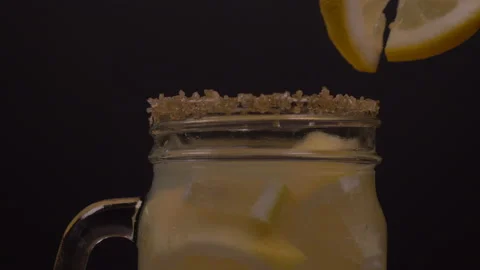 Placing Lemon Slice on Jar with Sugar Coating 4K 스톡 동영상 131088482