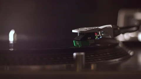 Placing Needle on Record Stock Footage 87617788