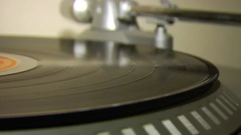 Placing Needle On Record Then Picking It Up Stock-Footage 144426302