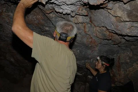 Placing a net. Stock Photos