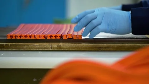 Placing Silicone Molds Stock Footage 81607329