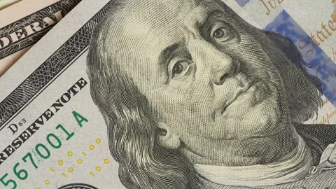 Placing Various US Dollar Bills Video stock 346179781