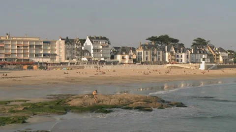 Plage Quiberon 1 Stock Footage 7749319