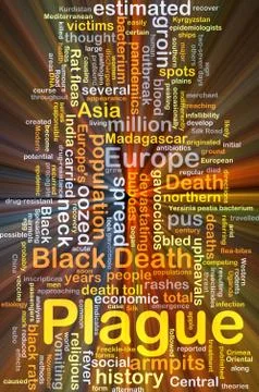 Plague background concept glowing Stock Illustration
