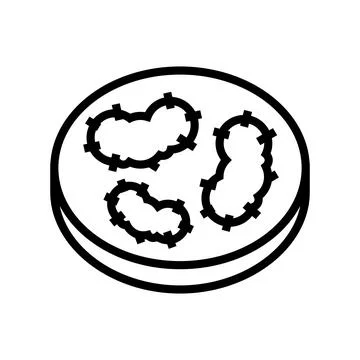 Plague bacteria line icon vector illustration イラスト素材